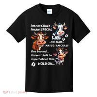 Funny Cow IM Not Crazy IM Just Special Kids T-Shirt thumb 0