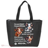 Funny Cow IM Not Crazy IM Just Special Tote Bag thumb 0