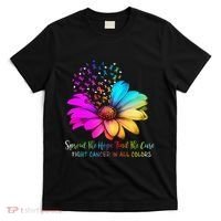 Fight Cancer In All Color Spread The Hope Find A Cure P.Ink Gift T-Shirt thumb 0