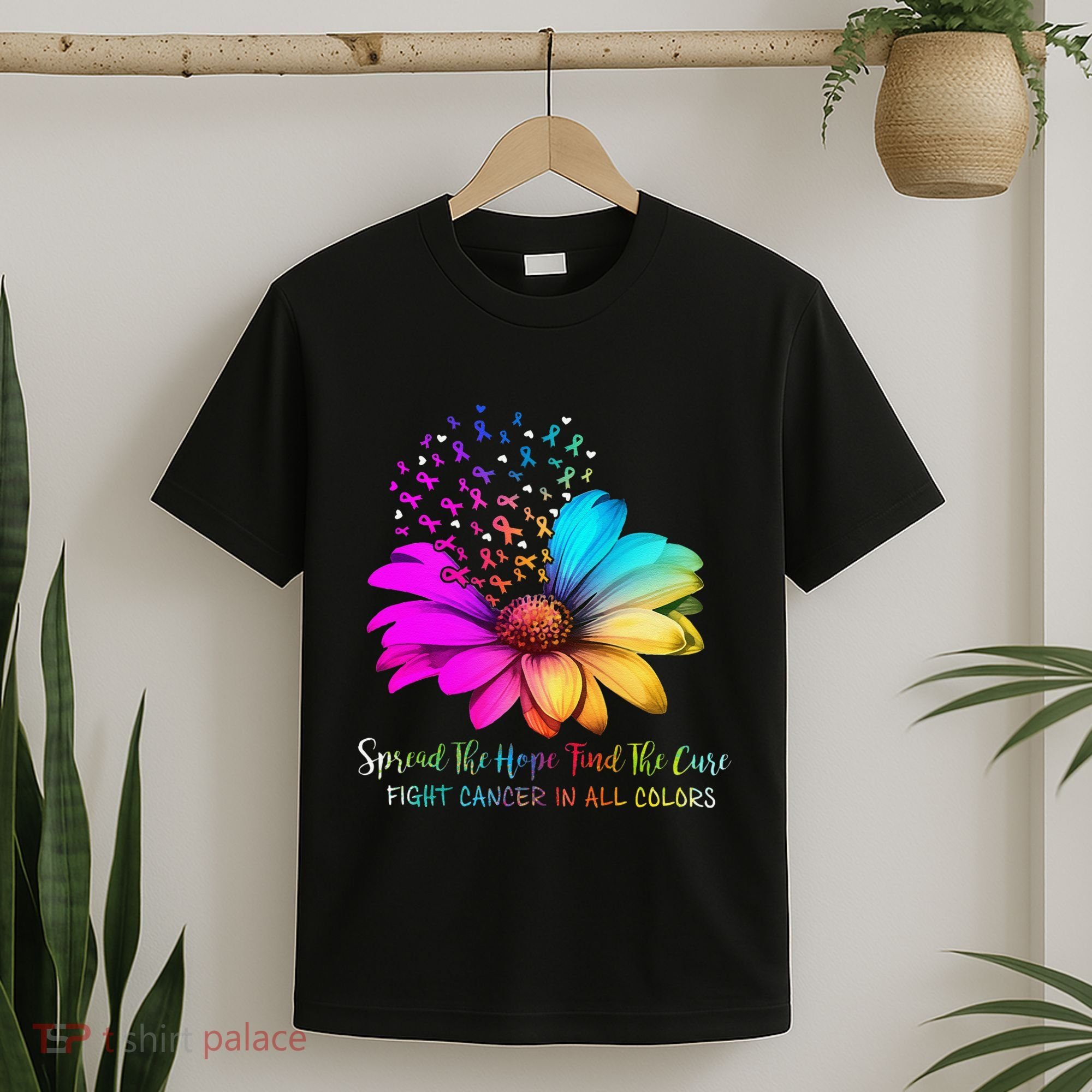 Fight Cancer In All Color Spread The Hope Find A Cure P.Ink Gift T-Shirt