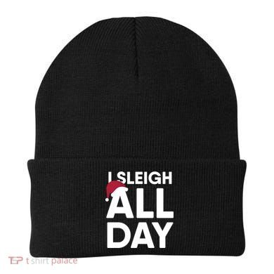 Funny Christmas I Sleigh All Day Gift Beanie
