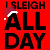 Funny Christmas I Sleigh All Day Gift Santa Hat thumb 1