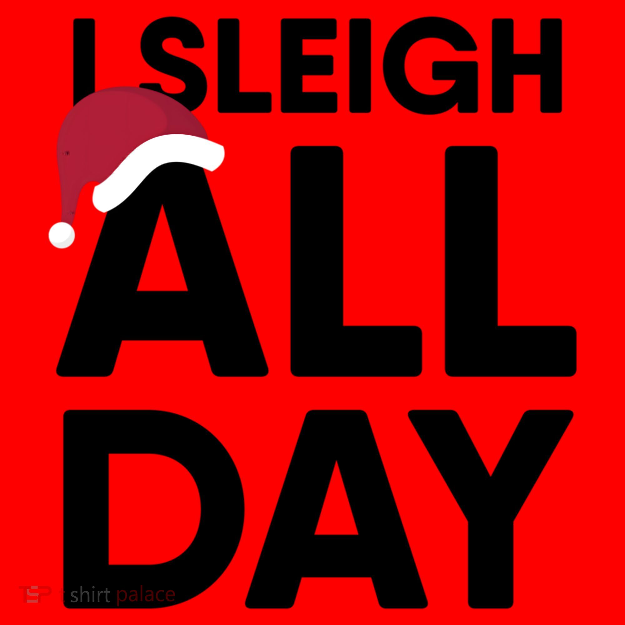 Funny Christmas I Sleigh All Day Gift Santa Hat