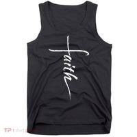 Faith Cross Inspirational Christian Religious Bible Tank Top thumb 0