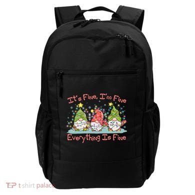 Funny Christmas It's Fine I'm Fine Everything Is Fine Gnomes Backpack