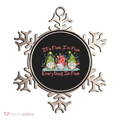 Funny Christmas It's Fine I'm Fine Everything Is Fine Gnomes Ornament