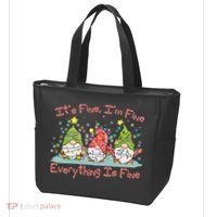 Funny Christmas It's Fine I'm Fine Everything Is Fine Gnomes Tote Bag thumb 3