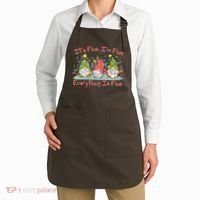 Funny Christmas It's Fine I'm Fine Everything Is Fine Gnomes Apron thumb 2