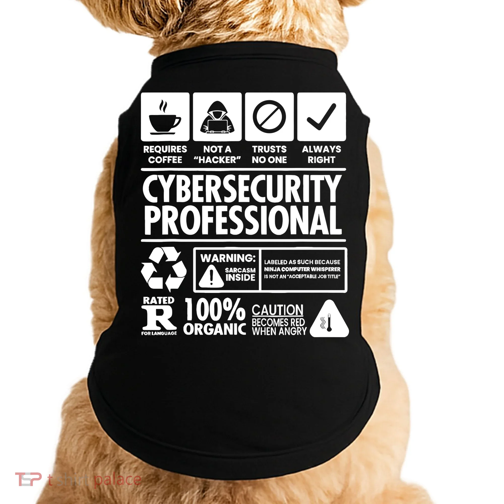 Funny Cybersecurity It Support It Security Network Engineer Doggie Tank