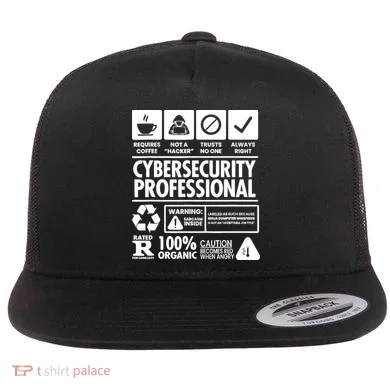 Funny Cybersecurity It Support It Security Network Engineer Flat Bill Trucker Hat