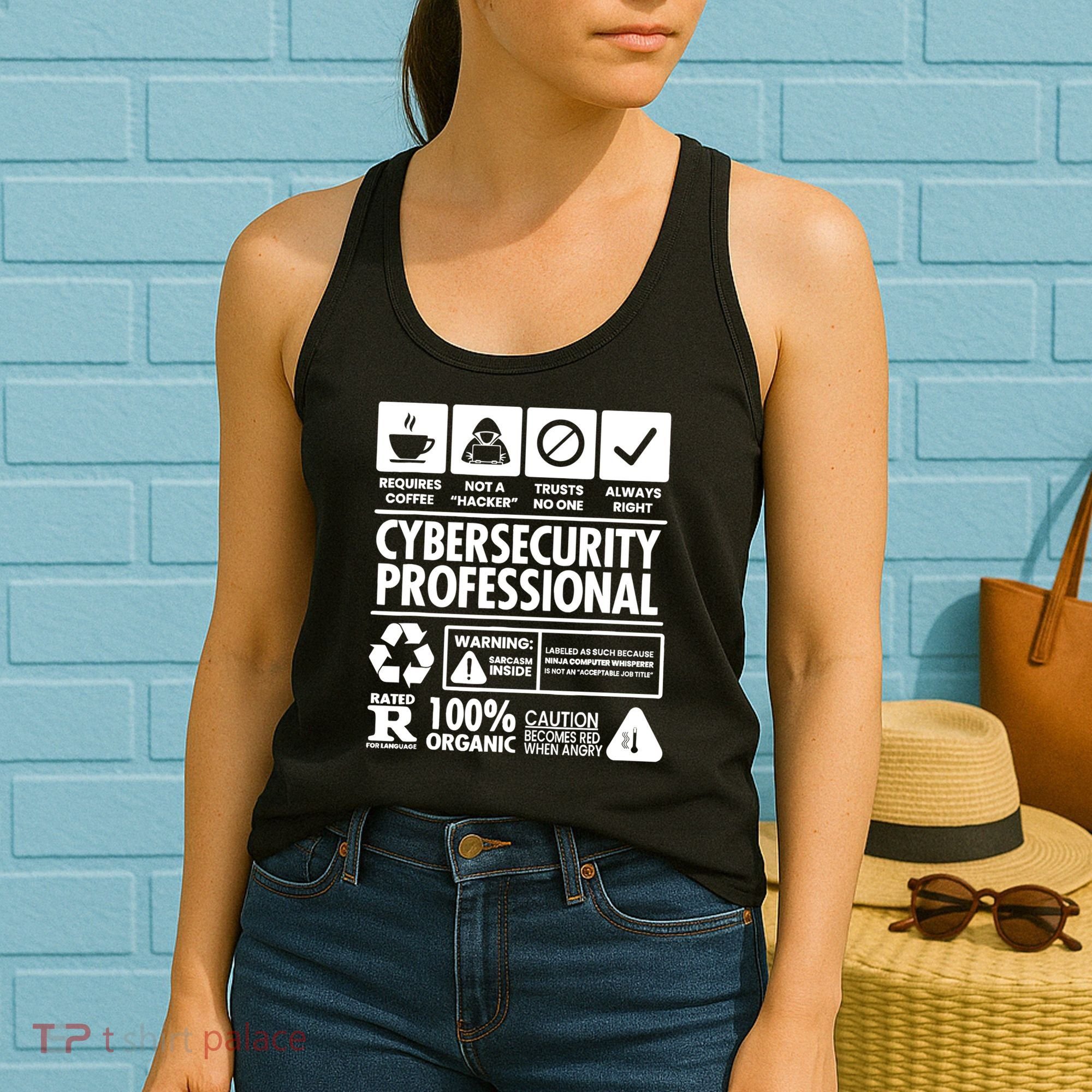 Funny Cybersecurity It Support It Security Network Engineer Women's Tank Top