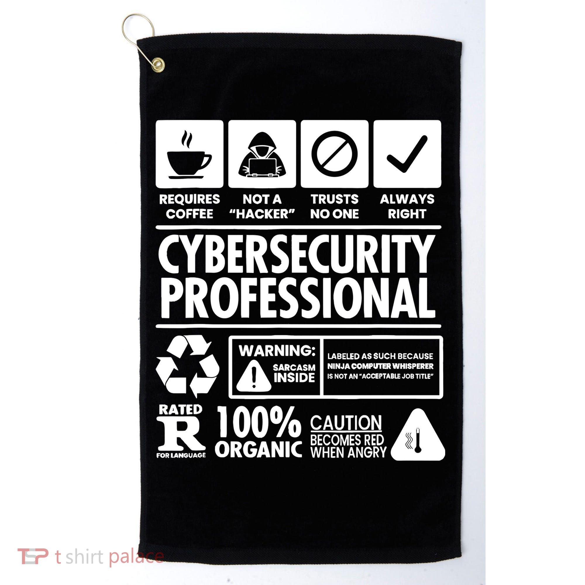 Funny Cybersecurity It Support It Security Network Engineer Golf Towel