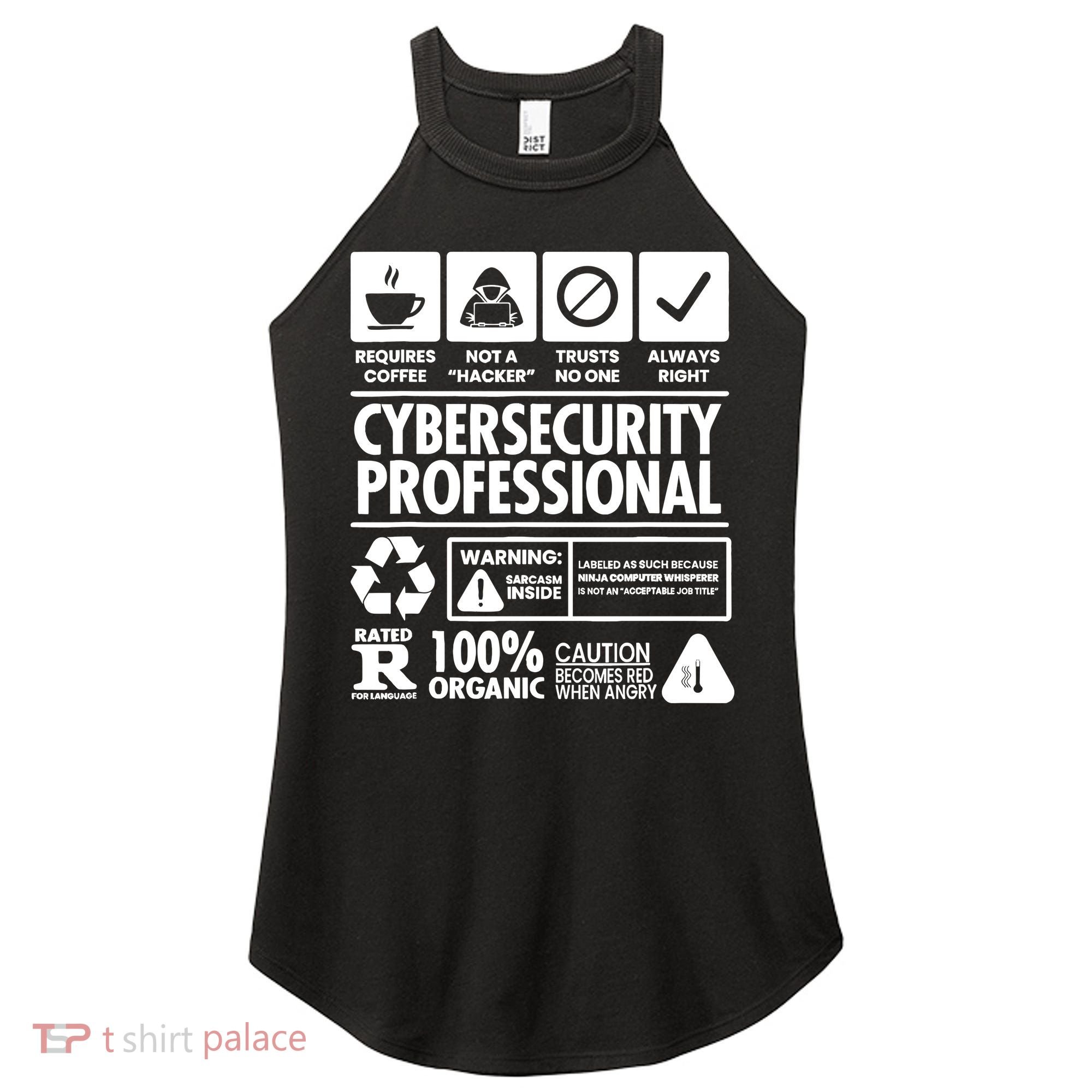 Funny Cybersecurity It Support It Security Network Engineer Women's Perfect Tri Rocker Tank