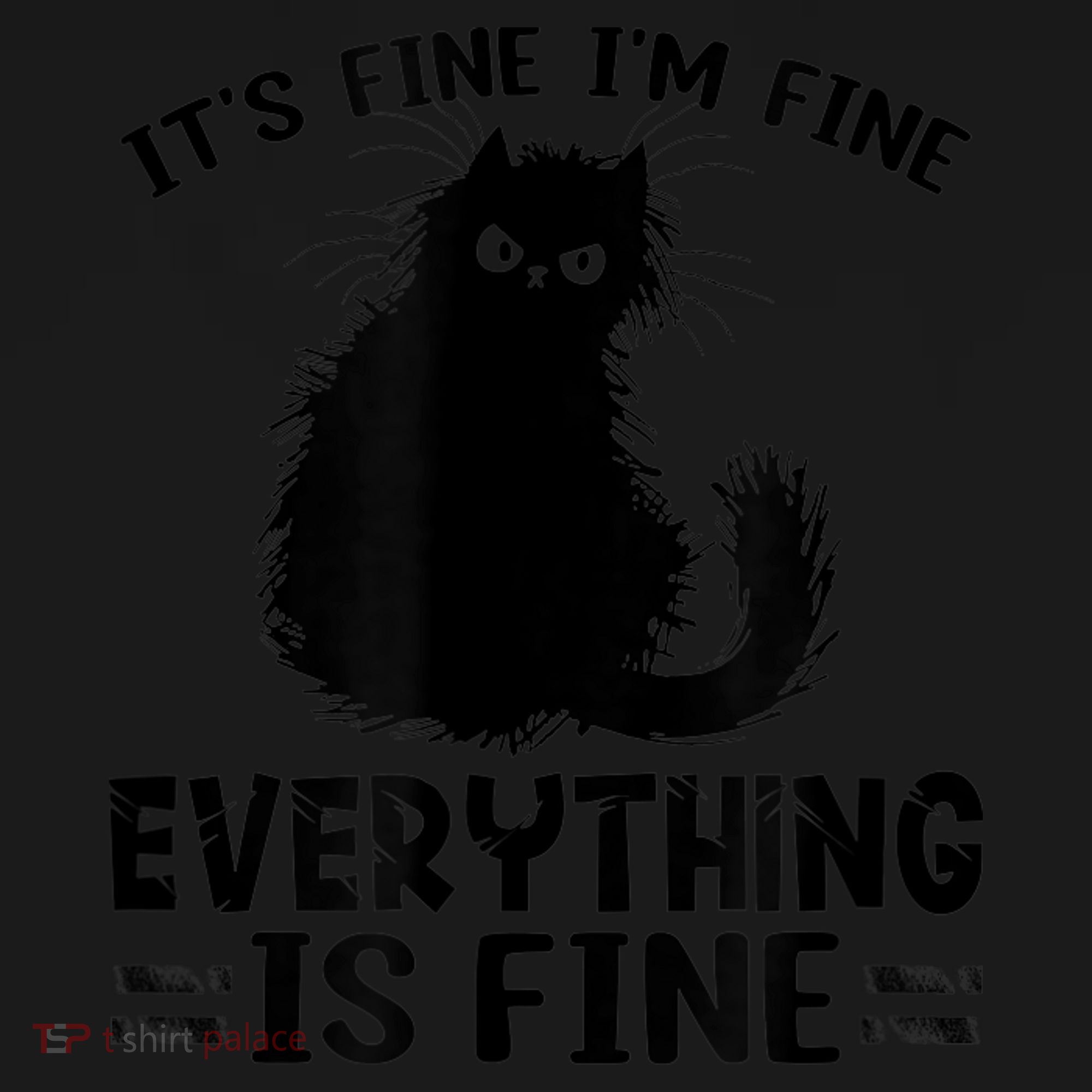 Funny cat It's Fine I'm Fine Everything Is Fine Meow Kitty Bucket Hat