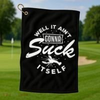 Funny Crawfish It Aint Gonna Suck Itself Crayfish Men Golf Towel thumb 1