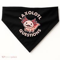 Funny Cute I Axolotl Questions USA-Made Doggie Bandana thumb 0