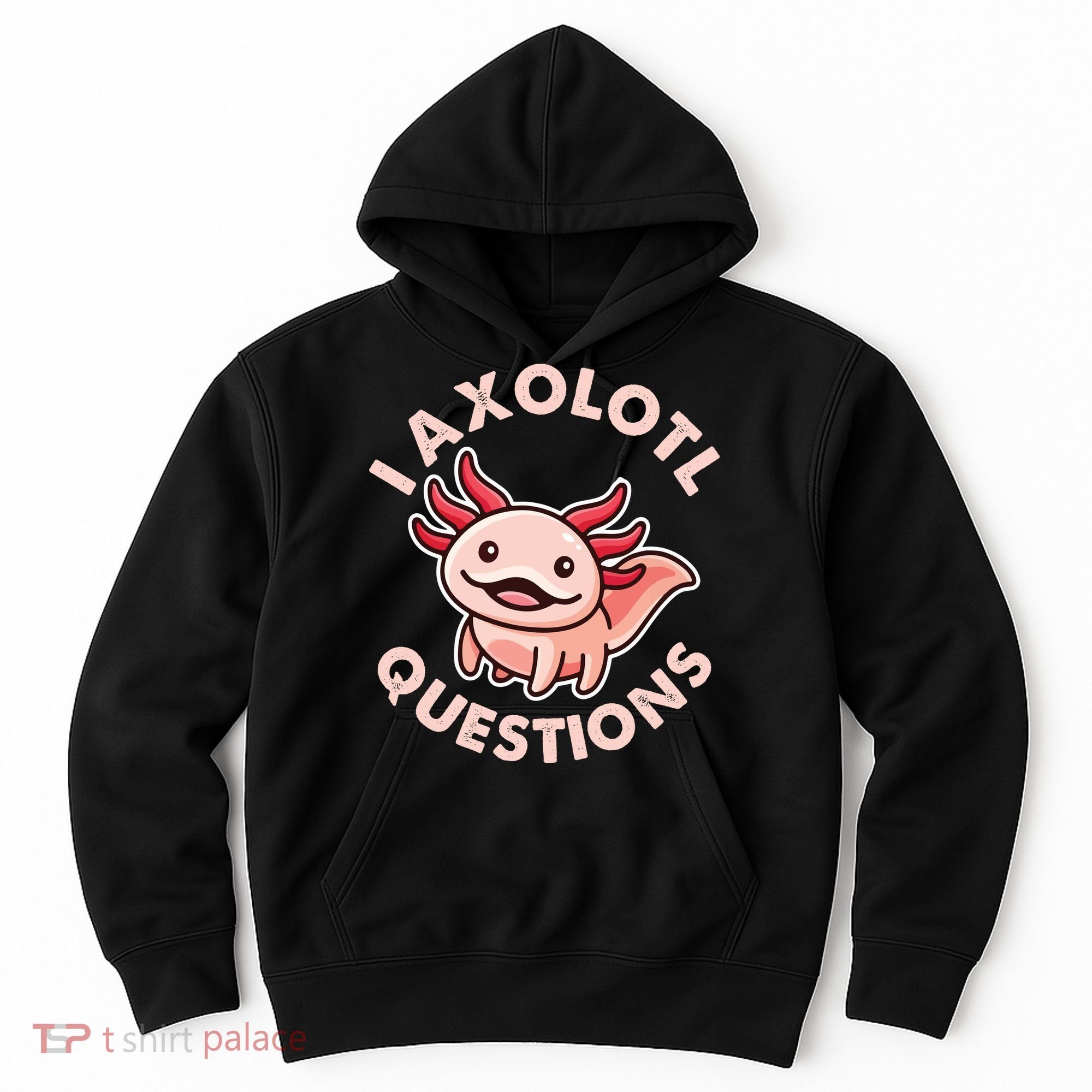 Funny Cute I Axolotl Questions Hoodie