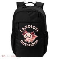 Funny Cute I Axolotl Questions Backpack thumb 0