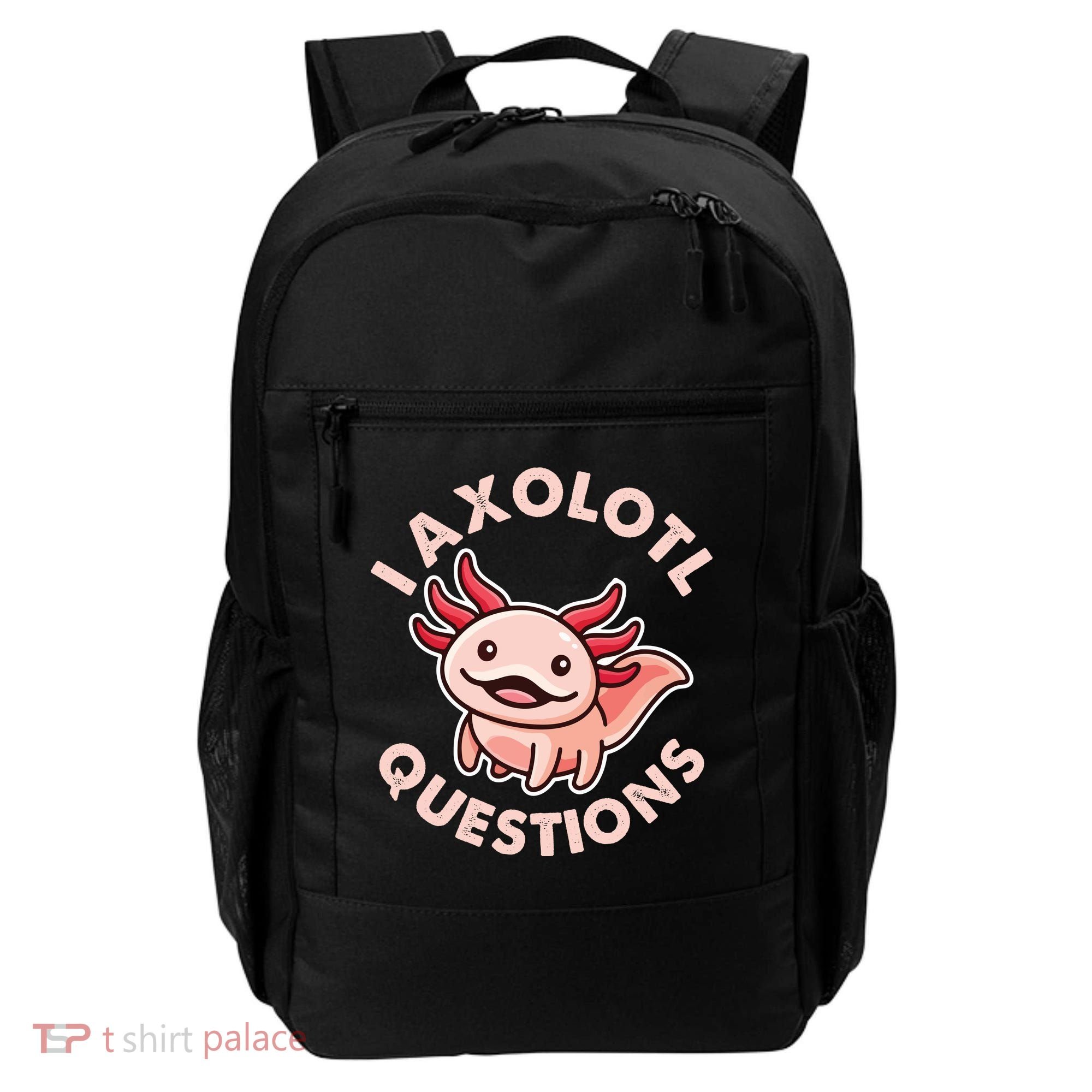 Funny Cute I Axolotl Questions Backpack