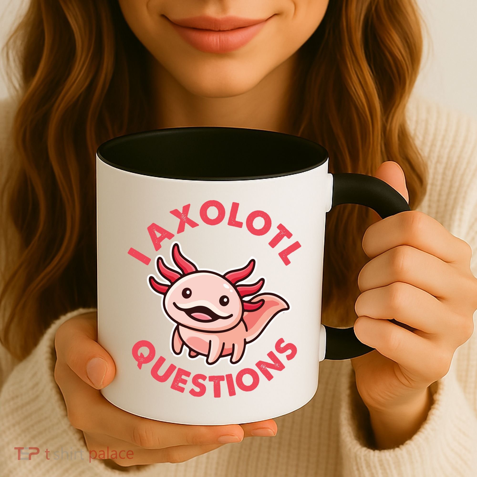 Funny Cute I Axolotl Questions Coffee Mug