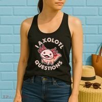 Funny Cute I Axolotl Questions Women's Tank Top thumb 2