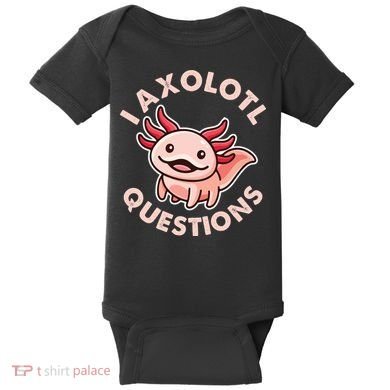 Funny Cute I Axolotl Questions Baby Bodysuit