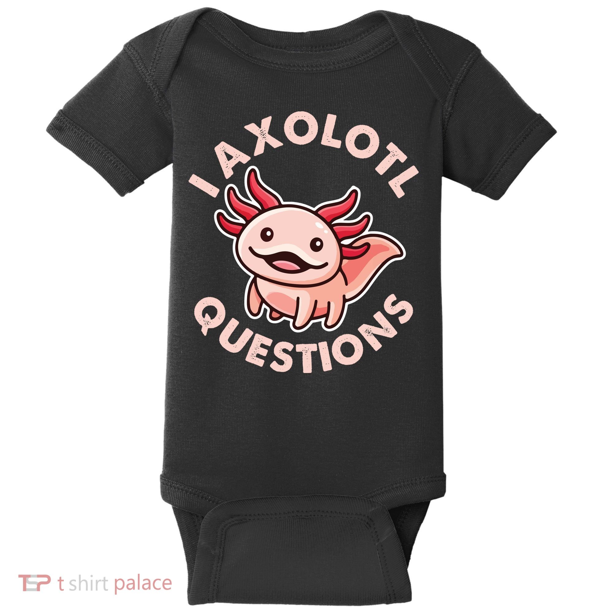 Funny Cute I Axolotl Questions Baby Bodysuit