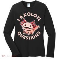 Funny Cute I Axolotl Questions Women's Long Sleeve Shirt thumb 0
