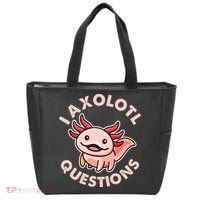 Funny Cute I Axolotl Questions Tote Bag thumb 0