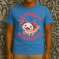 Funny Cute I Axolotl Questions T-Shirt thumb 3