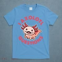 Funny Cute I Axolotl Questions T-Shirt thumb 4