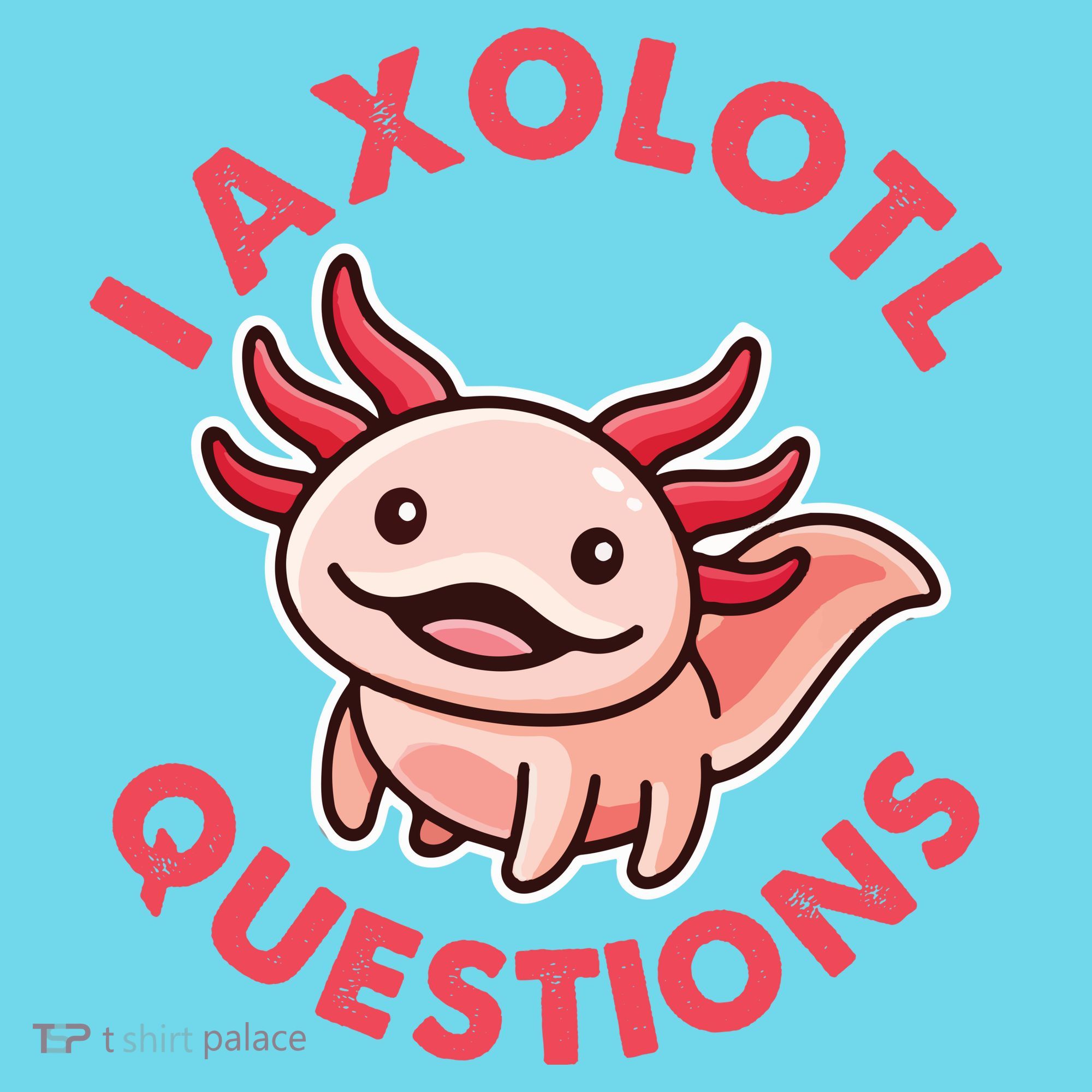 Funny Cute I Axolotl Questions Kids Long Sleeve Shirt