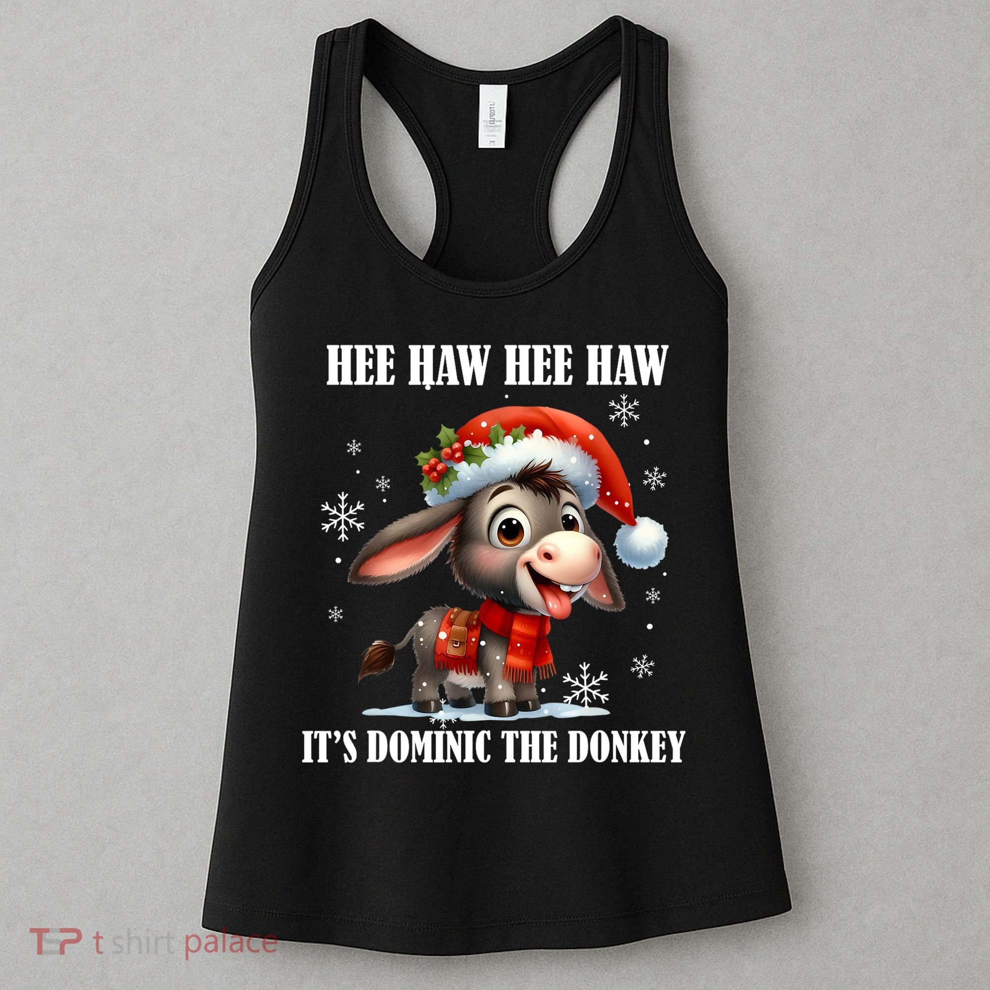 Funny Christmas Italian Christmas Donkey Dominic The Donkey Women's Tank Top