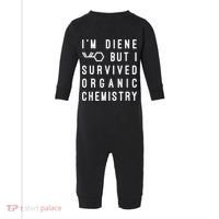 Funny Chemistry I Survived Organic Chemistry Tee Infant Fleece One Piece thumb 0