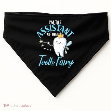 Funny Cute I'm The Assistant Tooth Fairy USA-Made Doggie Bandana