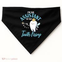 Funny Cute I'm The Assistant Tooth Fairy USA-Made Doggie Bandana thumb 0