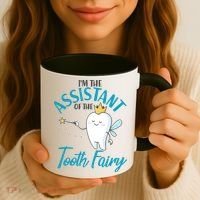 Funny Cute I'm The Assistant Tooth Fairy Coffee Mug thumb 3