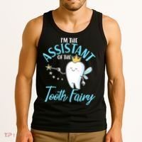 Funny Cute I'm The Assistant Tooth Fairy Tank Top thumb 3