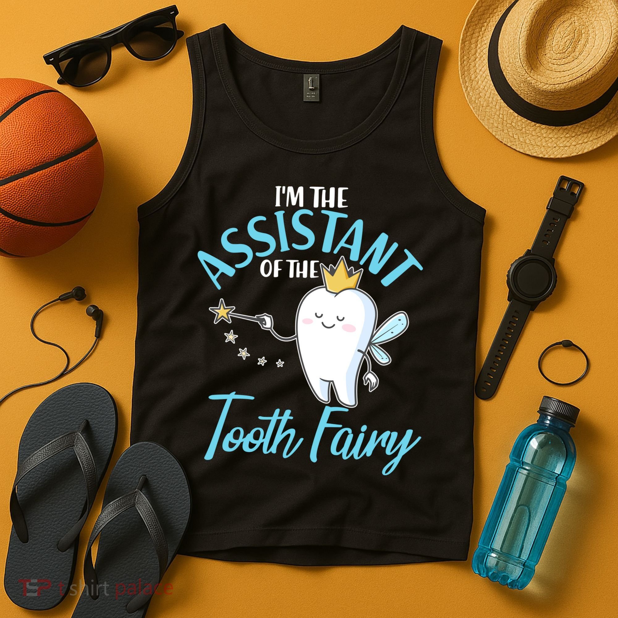 Funny Cute I'm The Assistant Tooth Fairy Tank Top