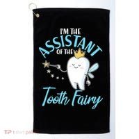 Funny Cute I'm The Assistant Tooth Fairy Golf Towel thumb 0