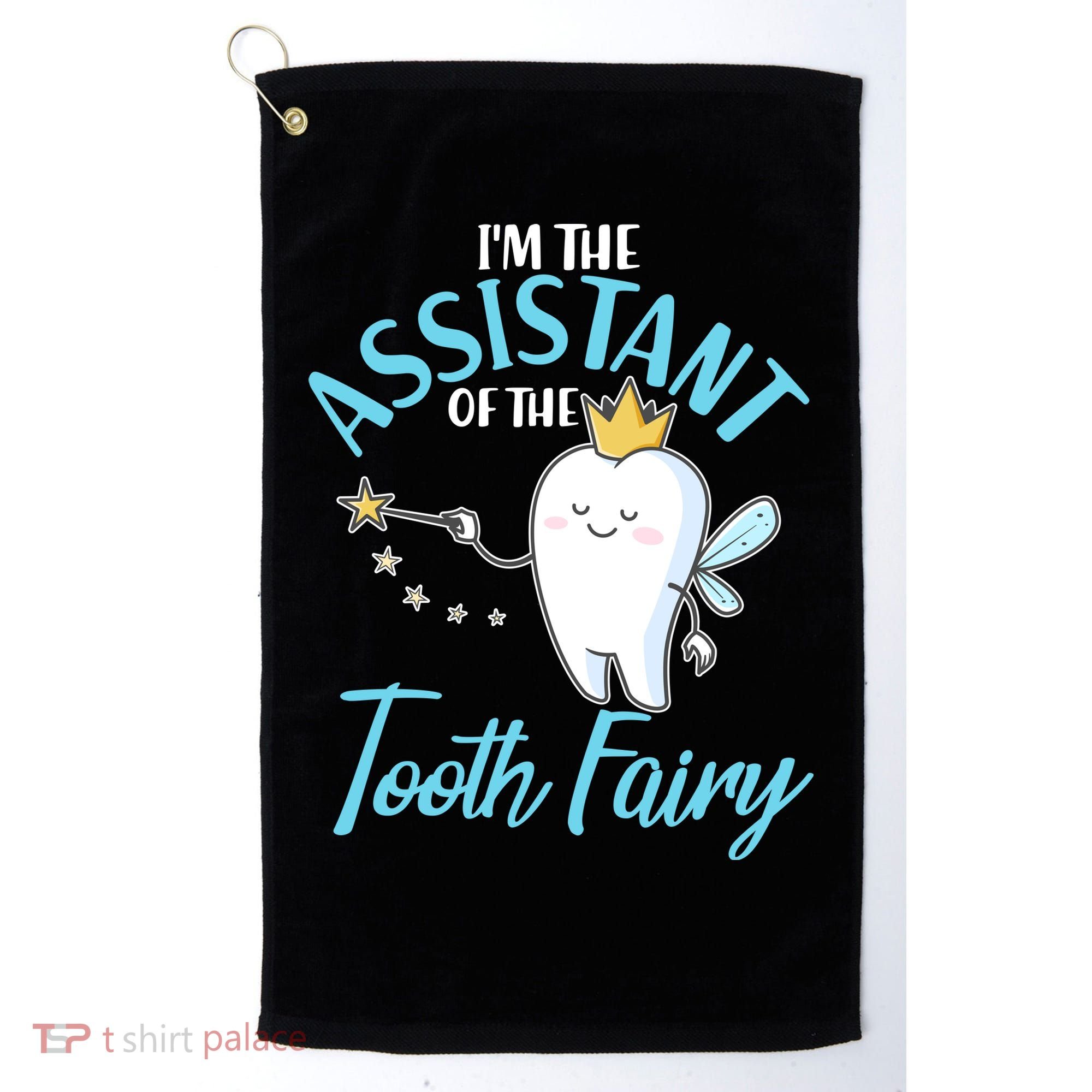 Funny Cute I'm The Assistant Tooth Fairy Golf Towel