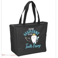 Funny Cute I'm The Assistant Tooth Fairy Tote Bag thumb 2