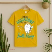 Funny Cute I'm The Assistant Tooth Fairy T-Shirt thumb 2