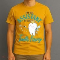 Funny Cute I'm The Assistant Tooth Fairy T-Shirt thumb 3