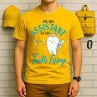 Funny Cute I'm The Assistant Tooth Fairy T-Shirt thumb 6