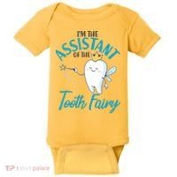 Funny Cute I'm The Assistant Tooth Fairy Baby Bodysuit thumb 0