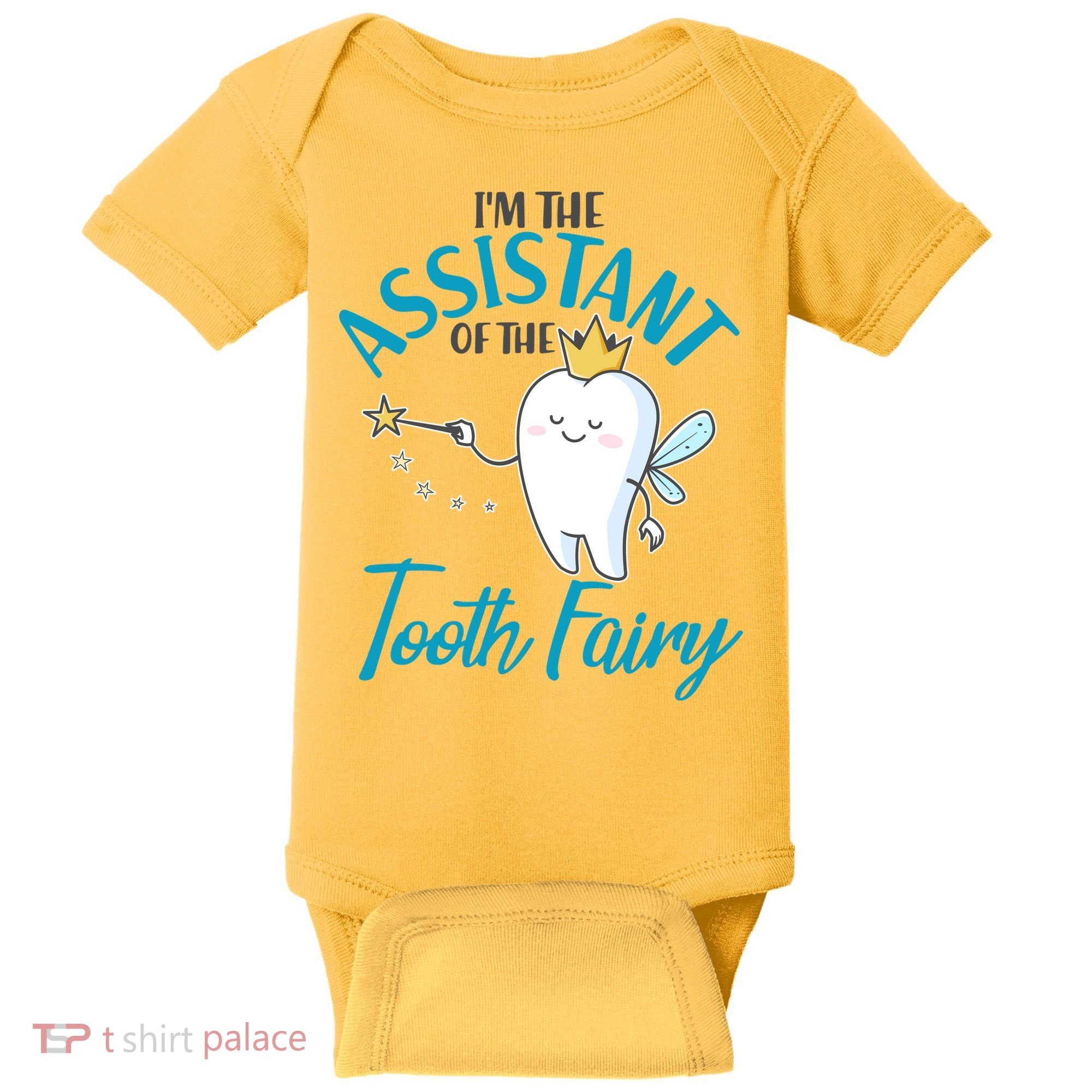 Funny Cute I'm The Assistant Tooth Fairy Baby Bodysuit