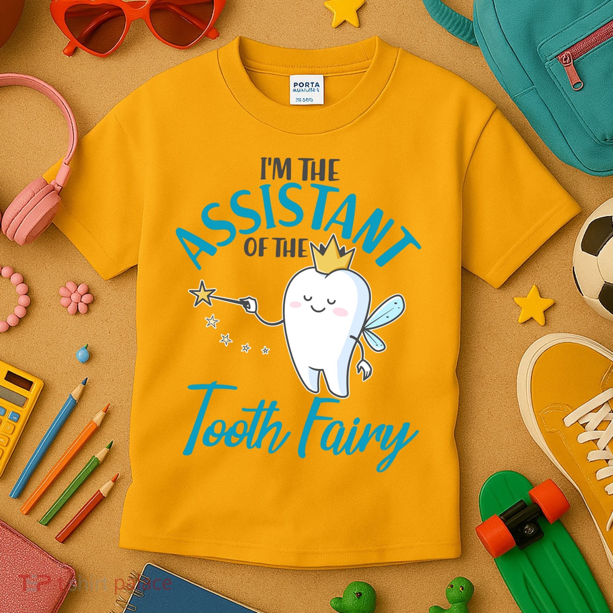 Funny Cute I'm The Assistant Tooth Fairy Kids T-Shirt