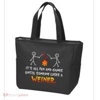 Funny Camp Its All Fun And Games Until Someone Loses Weiner Gift Tote Bag thumb 3