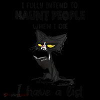 Funny Cat I Fully Intend To Haunt People When I Die Coffee Mug thumb 5